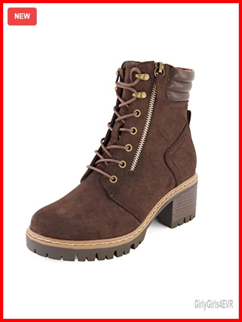 Women's Lace Up Ankle Boots Vegan Nubuck Leather Memory Foam Chelsea